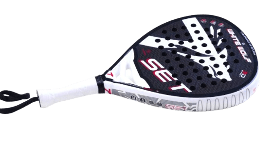 T SET PADEL RACKET WHITE WOLF 3K CARBON 25 - Padel Outlet T SET