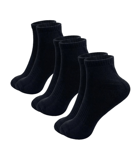 VEA Half Ankle Socks 3 Pairs (39–42) Black - Padel Outlet VEA