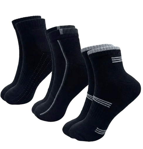 VEA Half Terry Striped Ankle Socks 3 Pairs(39 - 42) - Padel Outlet VEA