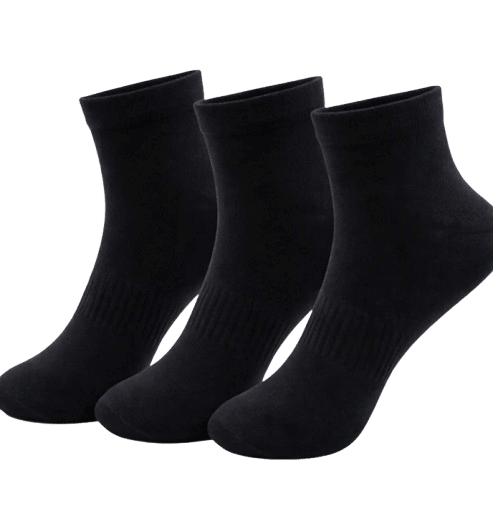 VEA Plain Ankle Lenght Socks 3 Pairs Black (39–42) - Padel Outlet VEA